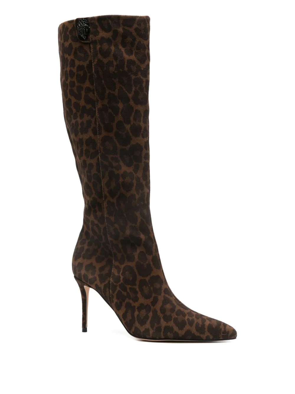 Kurt Geiger London 85mm Belgravia leopard-print embellished boots Bruin