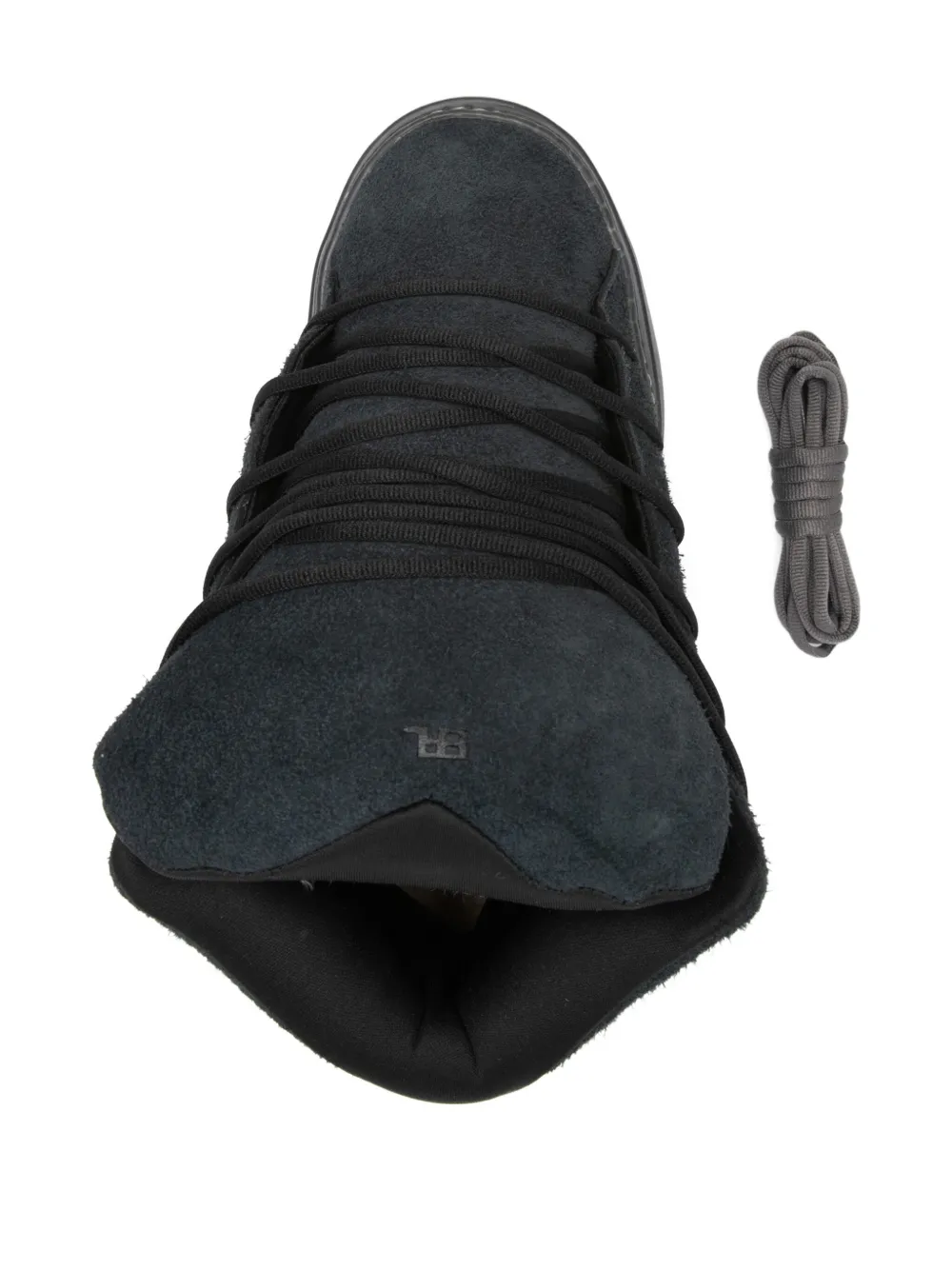 Erl Vamp Lace-up Sneakers In Black