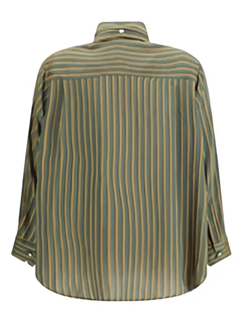 Cruna tie-fastening striped shirt
