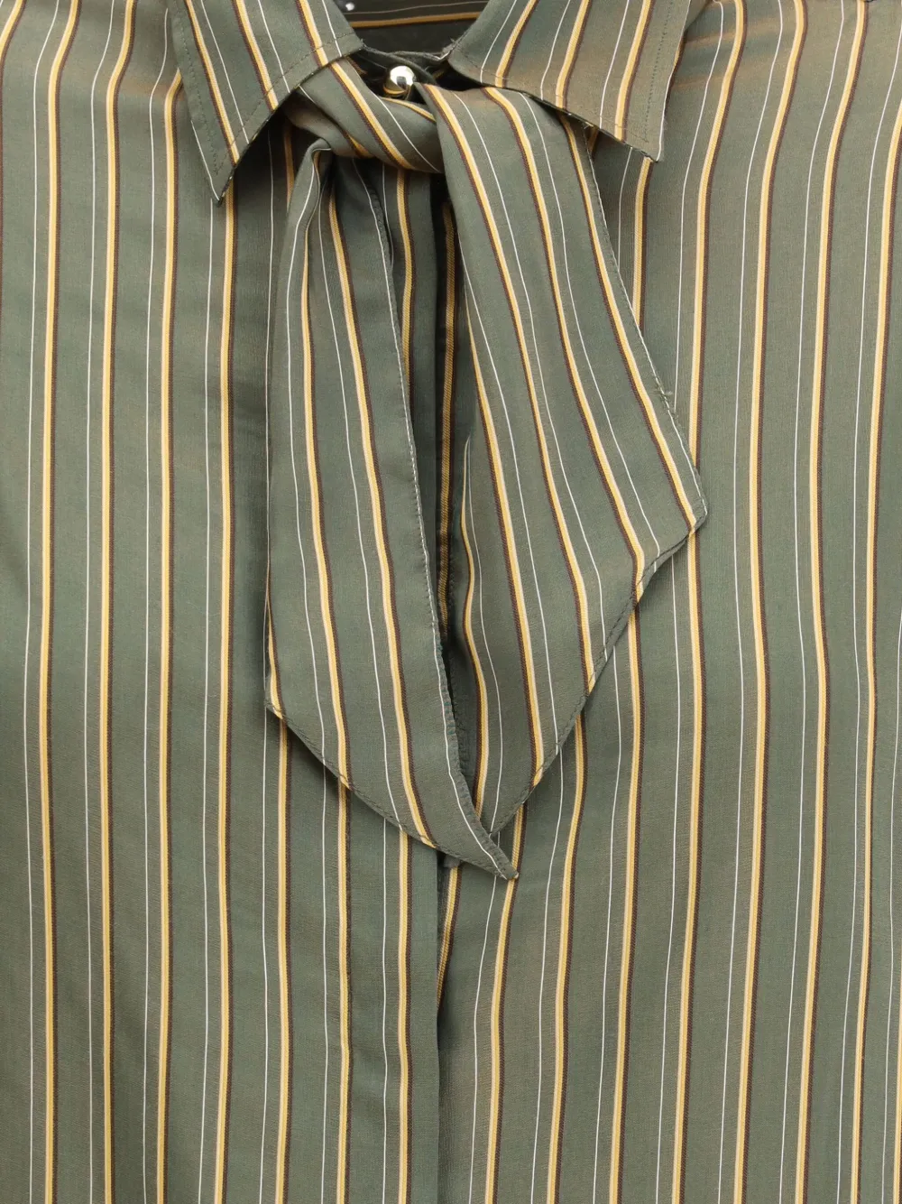Cruna tie-fastening striped shirt - Groen