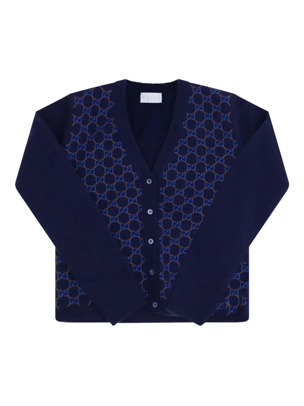 Gucci Kids ボタン カーディガン - ブルー Gucci Kids ボタン カーディガン - ブルー