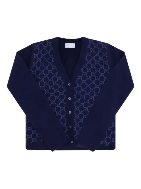 Gucci Kids Geknöpfter Cardigan mit Logo