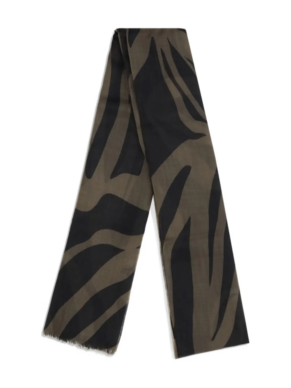 Brunello Cucinelli Patterned Fringed Scarf In Black