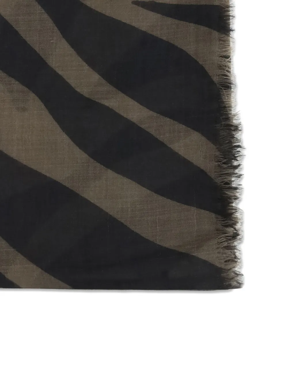 Brunello Cucinelli Patterned Fringed Scarf In Black