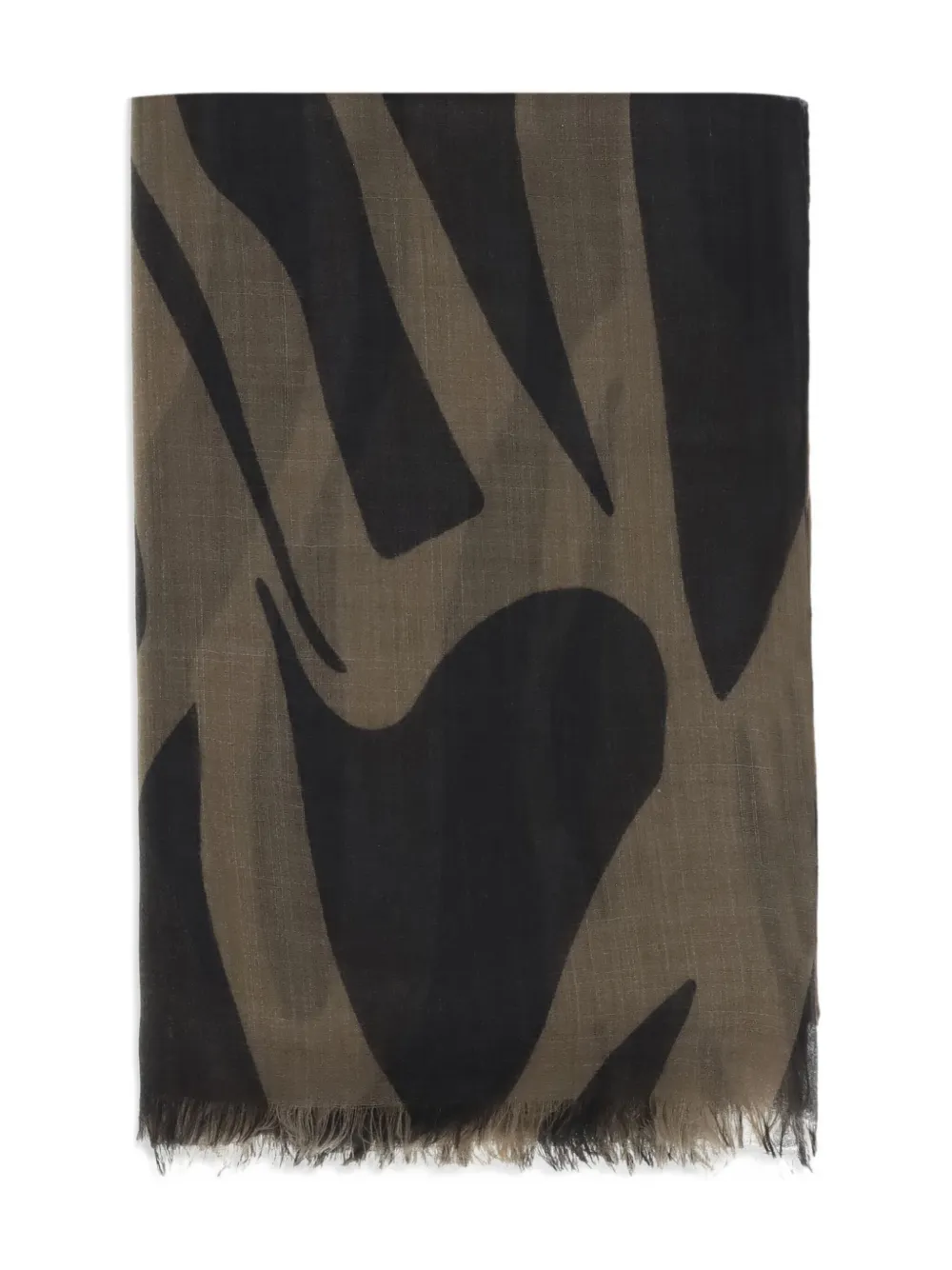 Brunello Cucinelli Patterned Fringed Scarf In Black
