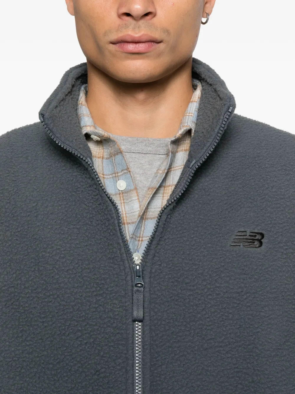 New Balance High Pile jack met rits Blauw