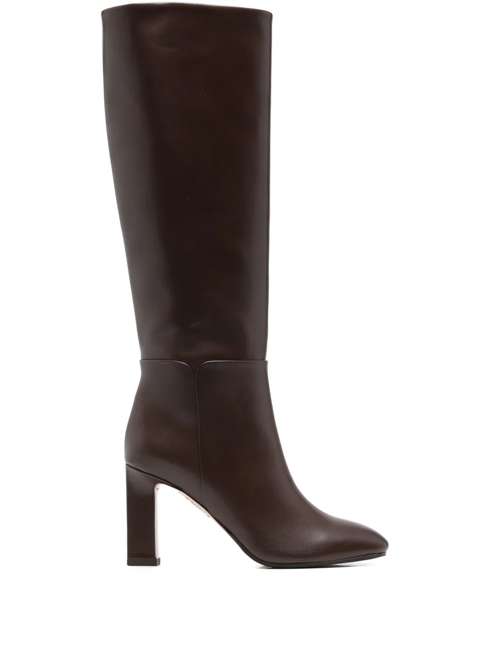 Aquazzura 80mm Leather Boots In Brown