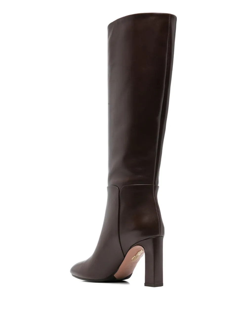 Aquazzura 80mm Leather Boots In Brown