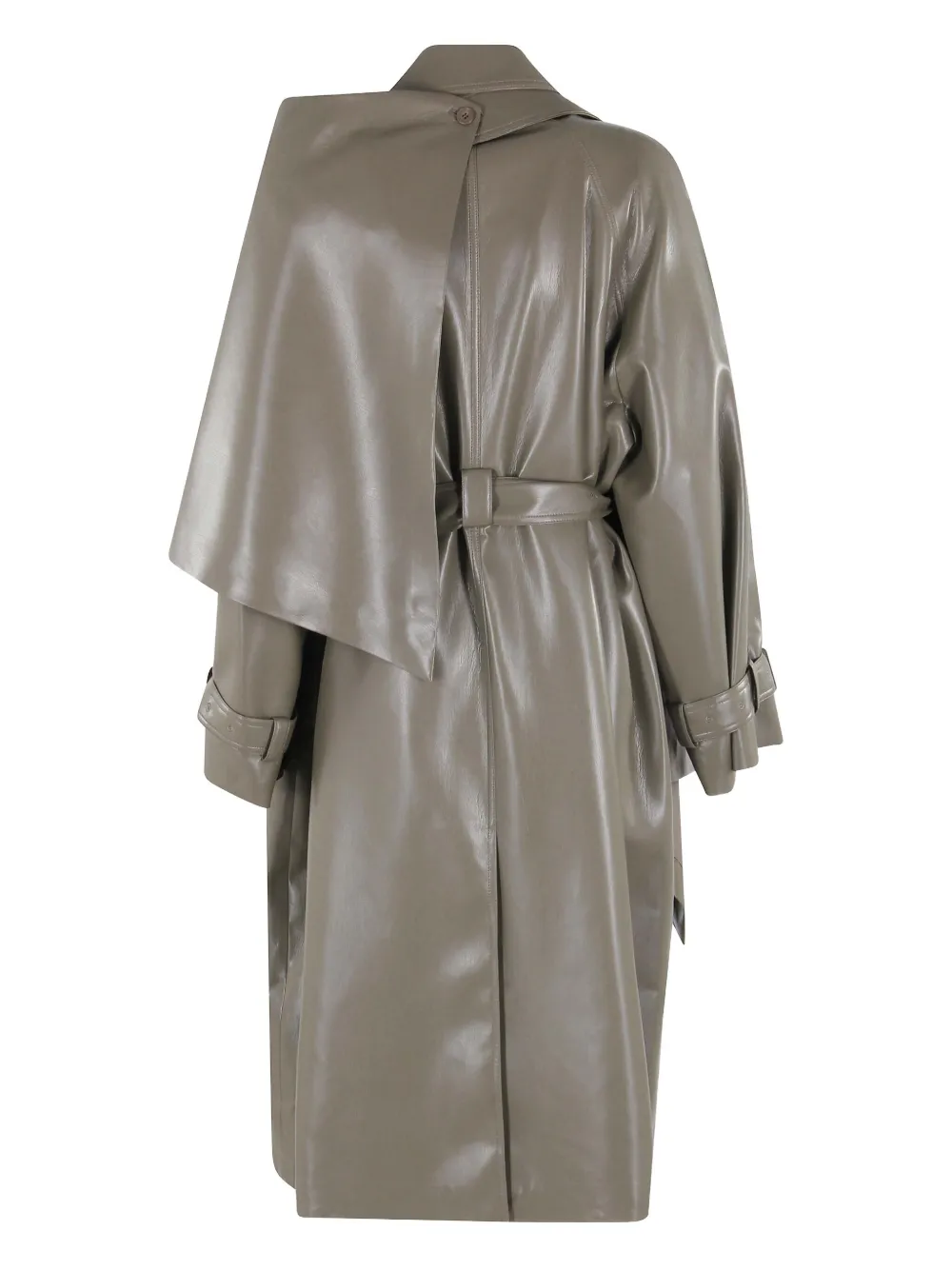 Isabelle Blanche Belted-detail Coat In Gray