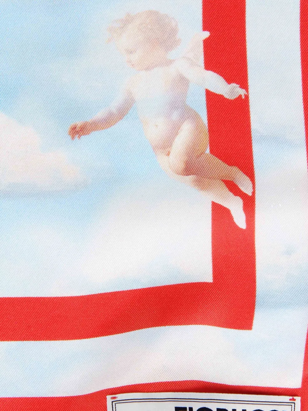 Fiorucci Beatitudo print scarf - Blauw