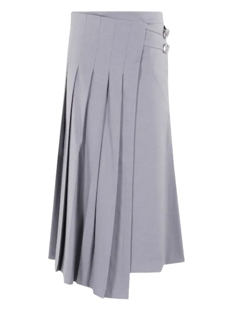Isabelle Blanche pleated asymmetrical skirt