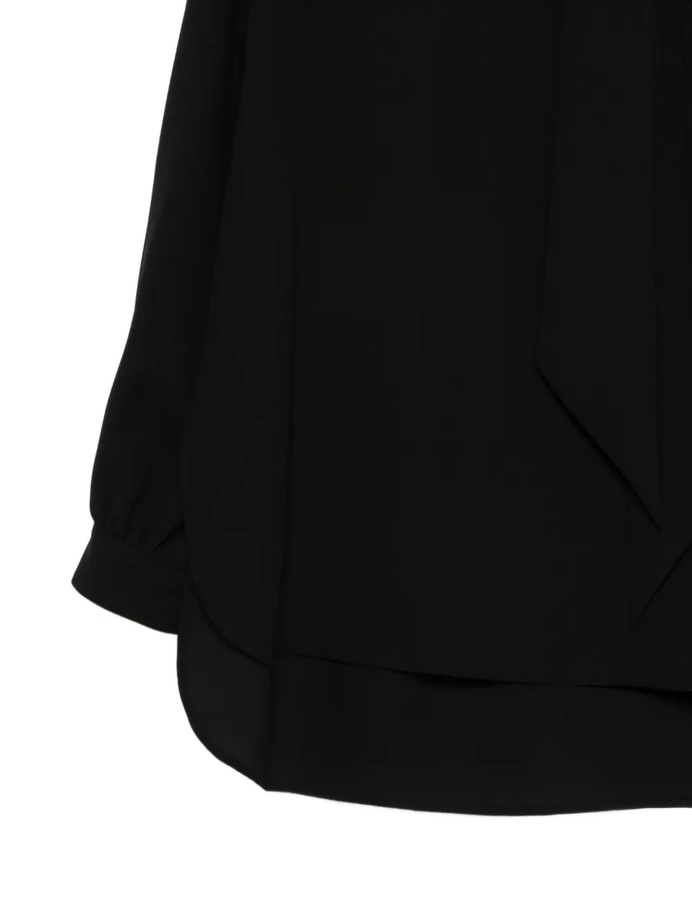 Emporio Armani Shirt met gestrikte hals Zwart