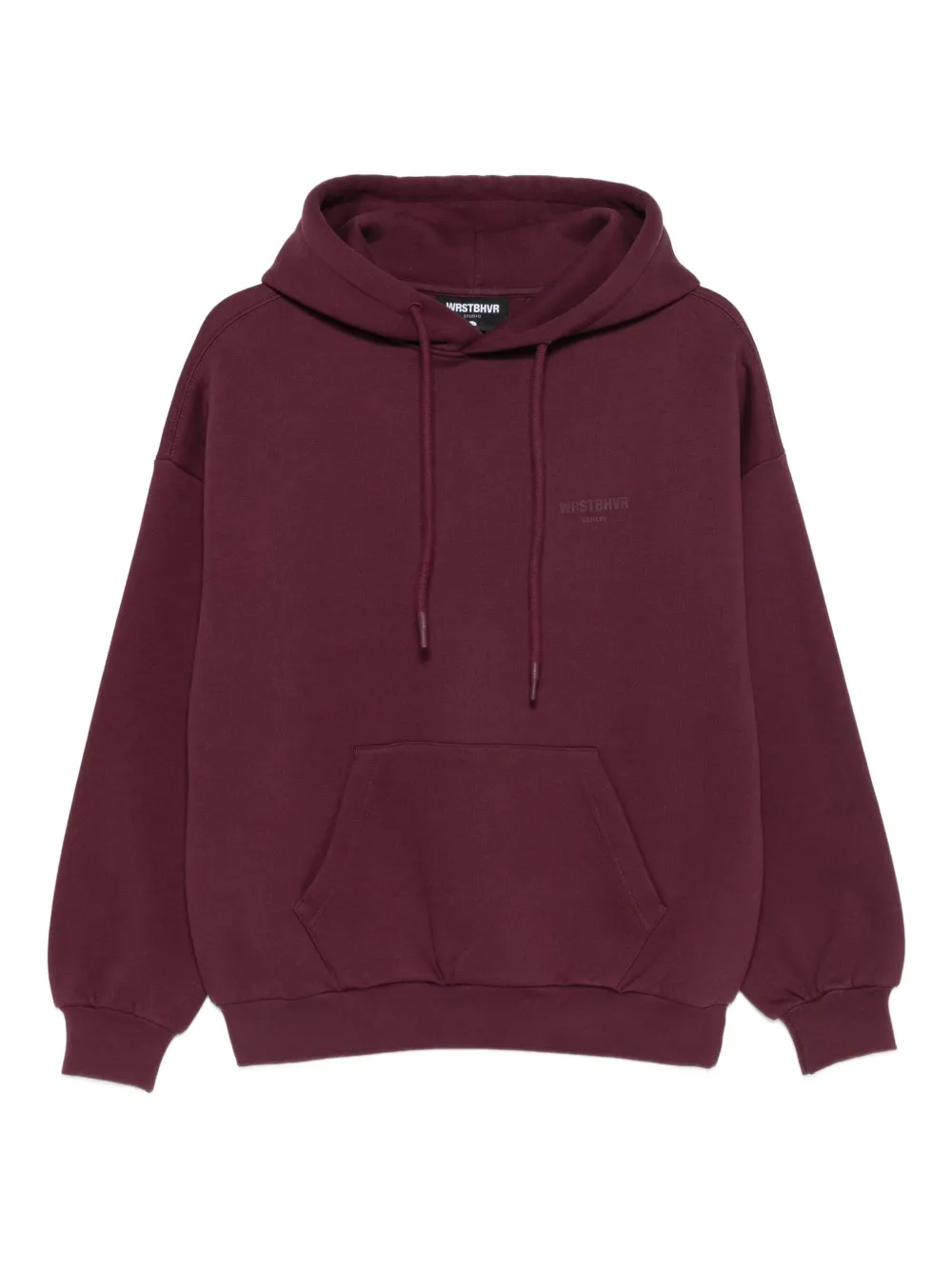 WRSTBHVR Studio V12 drawstring hoodie | Red | Image 1