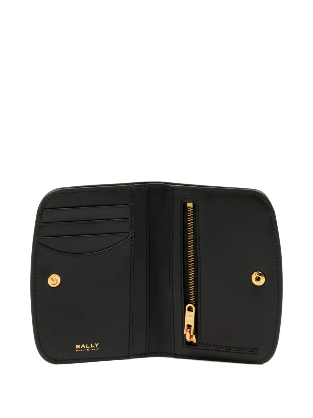 Bally Deco Logo-plaque Wallet In Black