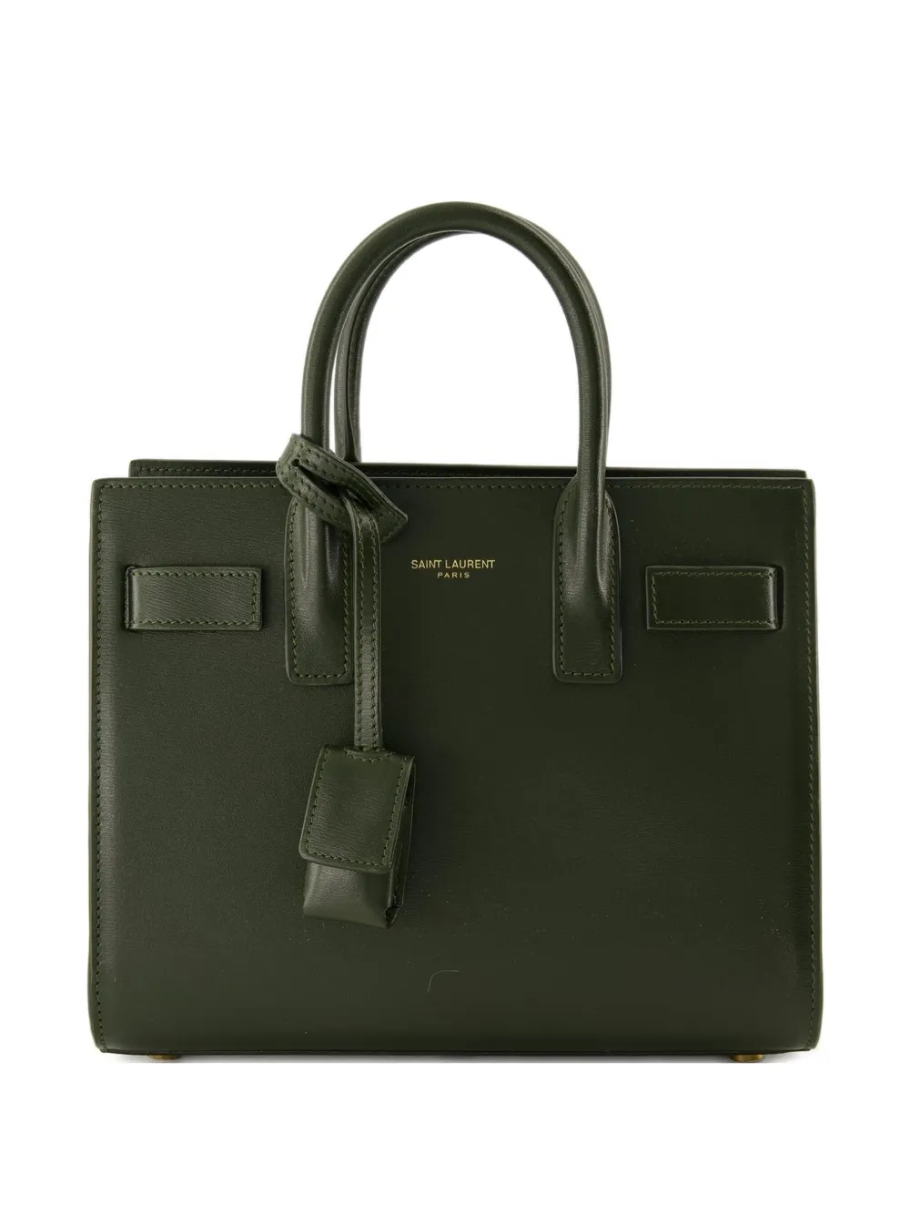 Saint Laurent Nano Sac De Jour Tote Bag In Green