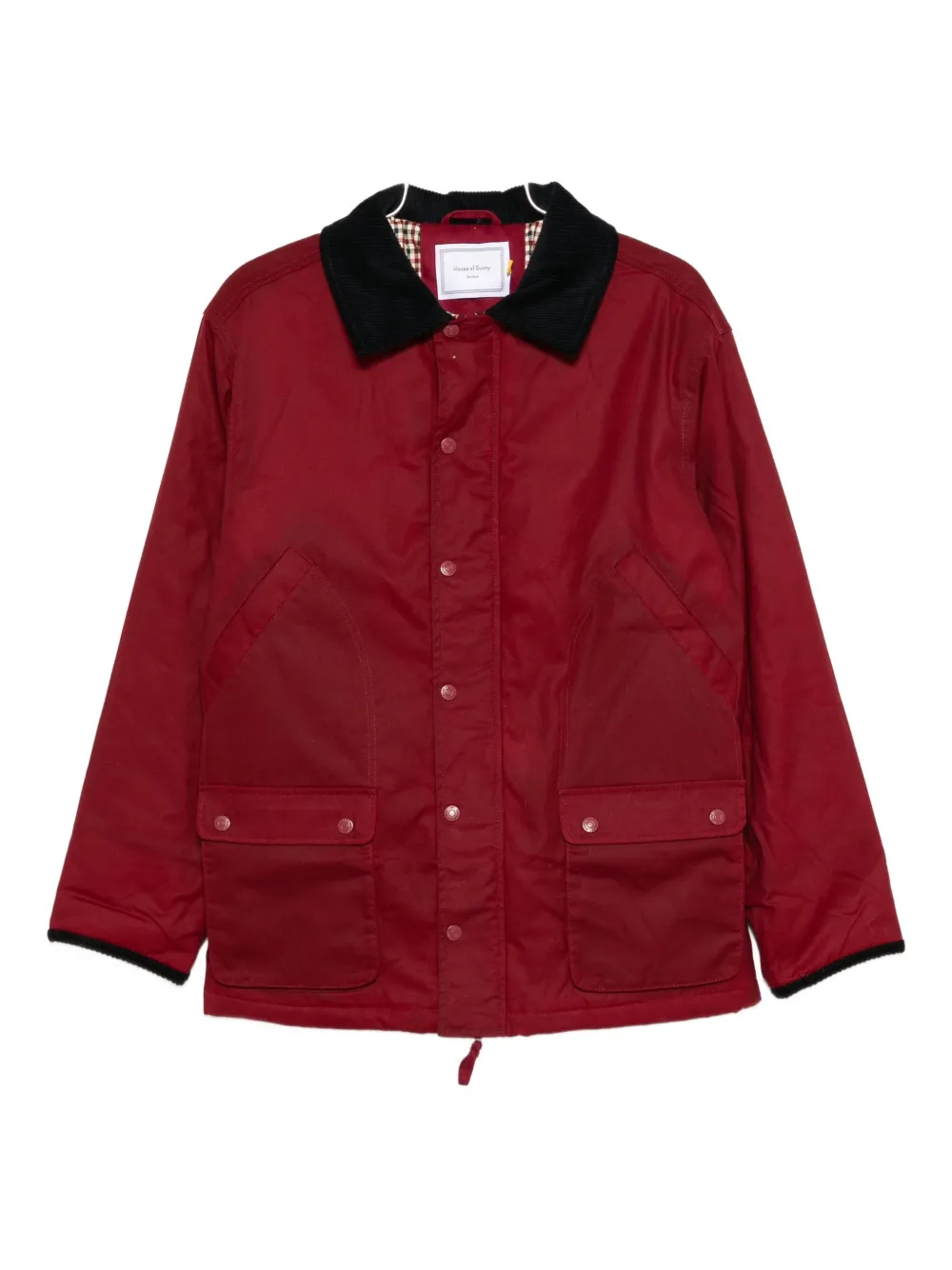 House of Sunny button corduroy-collar jacket | Red | Image 1