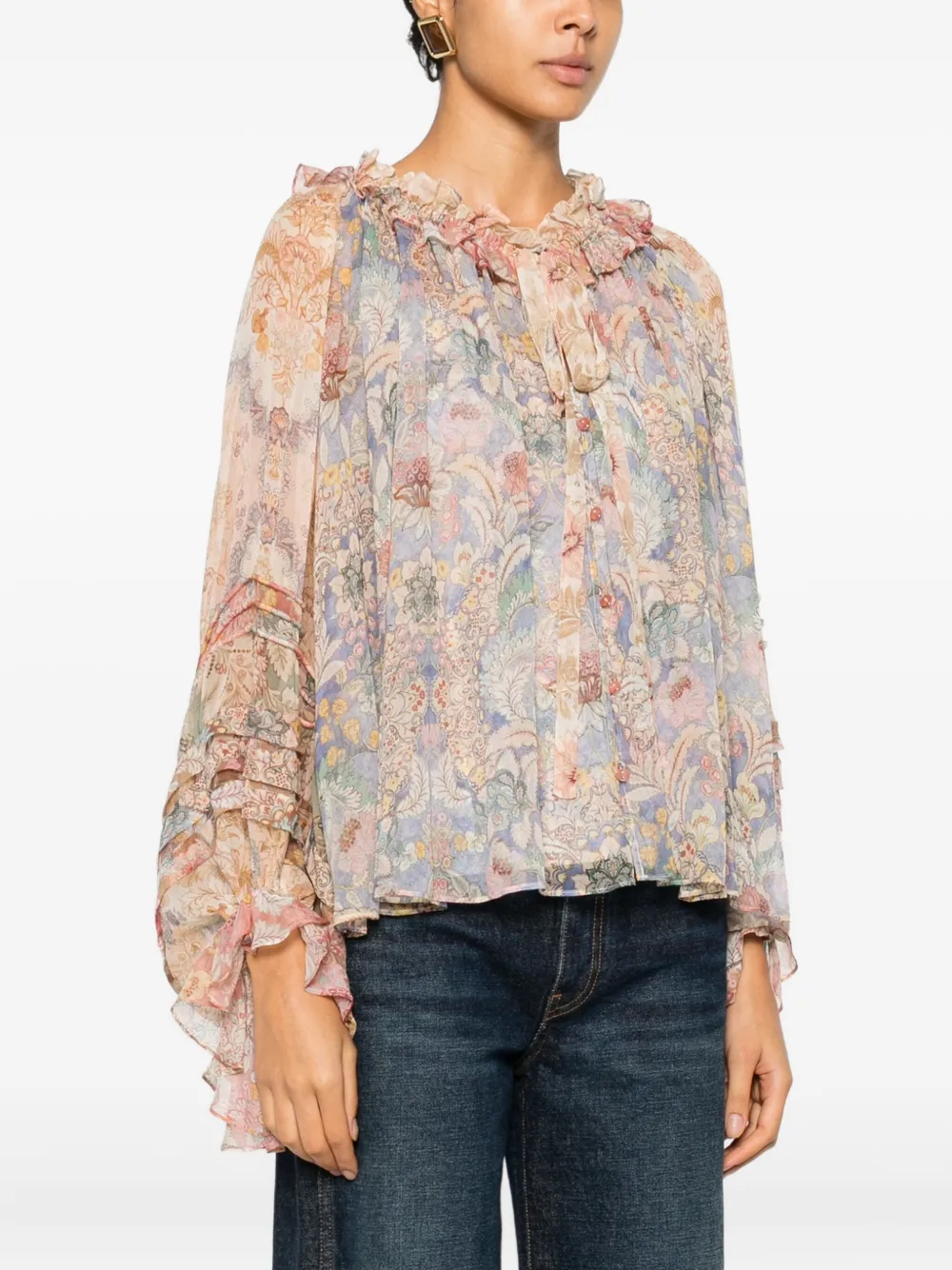 Zimmermann Rebellion Blouse In Neutral