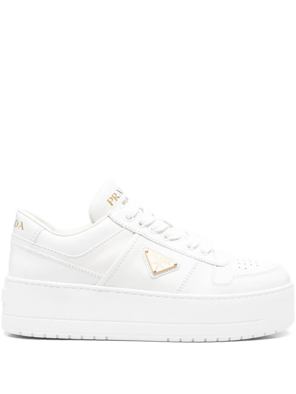 Prada platform logo-patch sneakers | White | Image 1