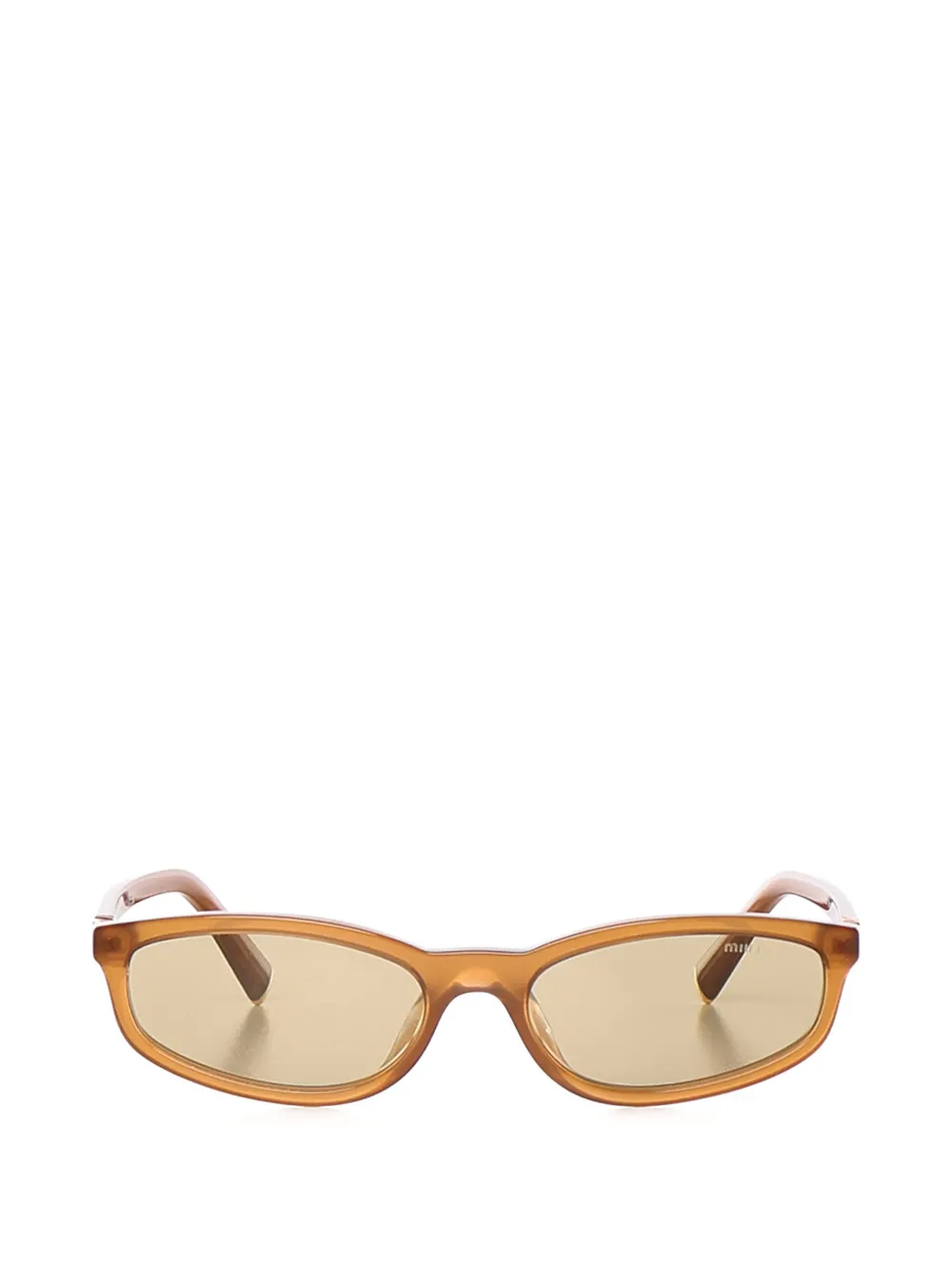 Miu Miu Eyewear Occhiali da sole squadrati con logo - Marrone