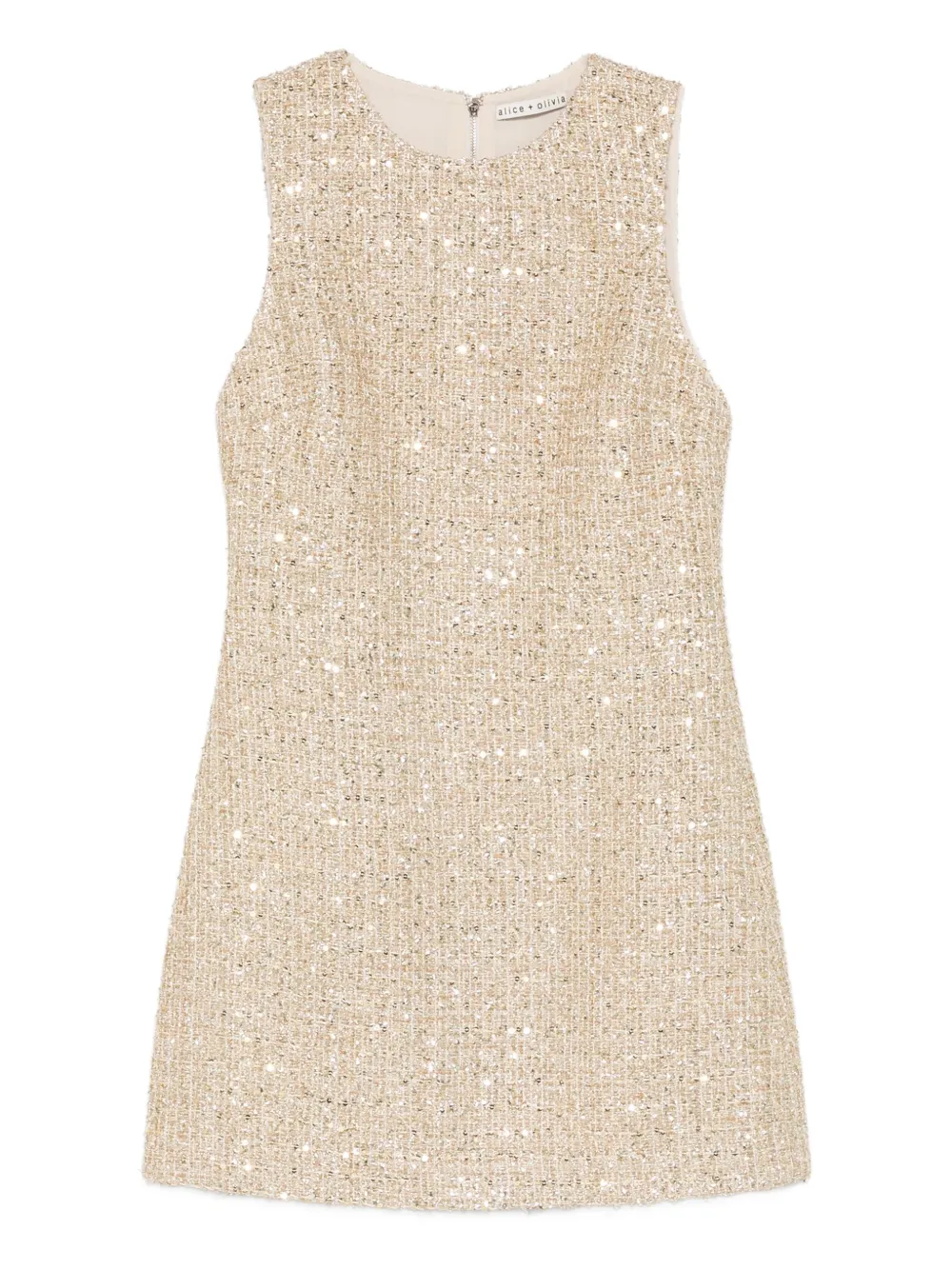 Alice And Olivia Detail-embellished Sleeveless Mini Dress In Multi