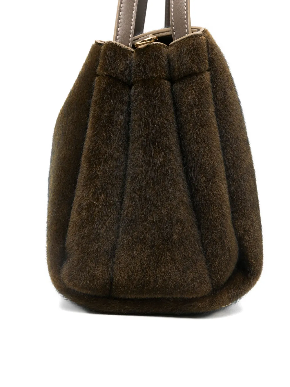 Themoirè Panelled Tote Bag In Brown