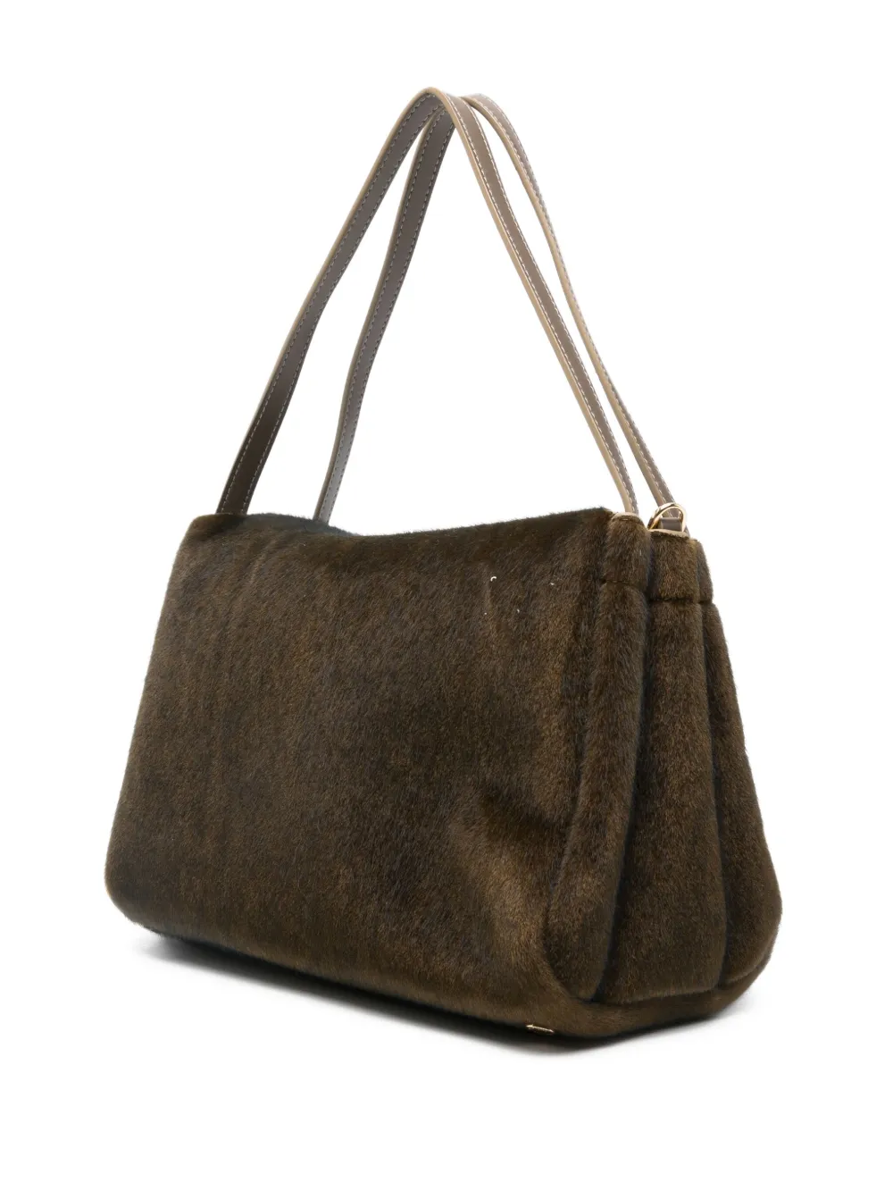 Themoirè Panelled Tote Bag In Brown