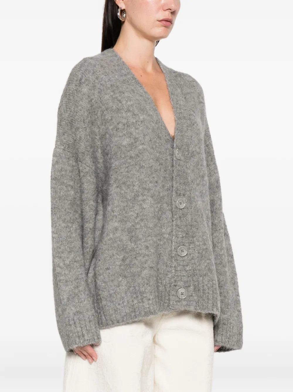 Wrstbhvr Enci Button-fastening Cardigan In Gray
