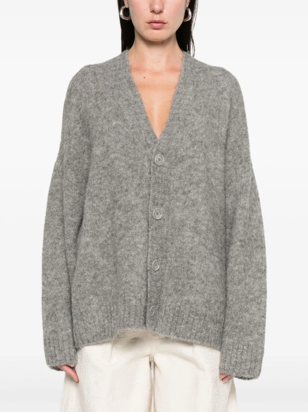 Wrstbhvr Enci Button-fastening Cardigan In Gray