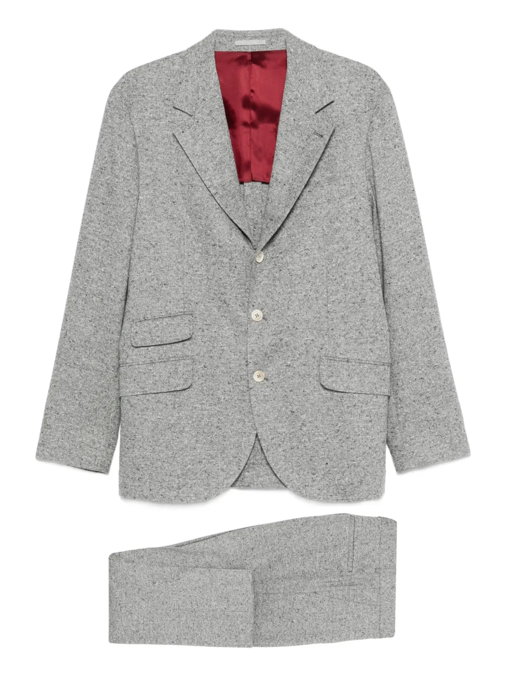 Brunello Cucinelli mélange-effect suit - Grigio