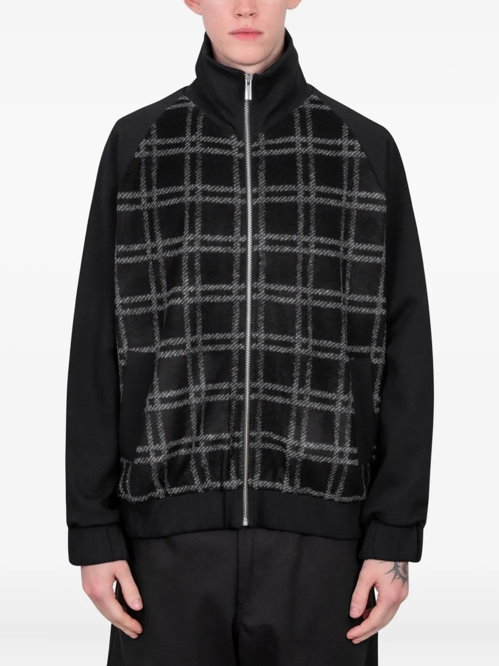 Vous Décidez zip-up bomber jacket | Black | Image 1