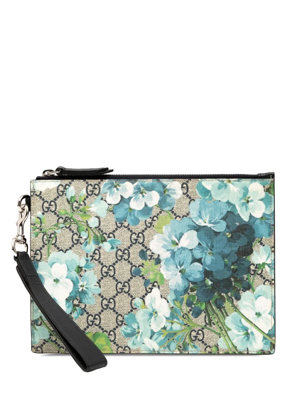 Gucci Pre-Owned 2000-2015 GG Supreme Blooms clutch bag | Blue | Image 1