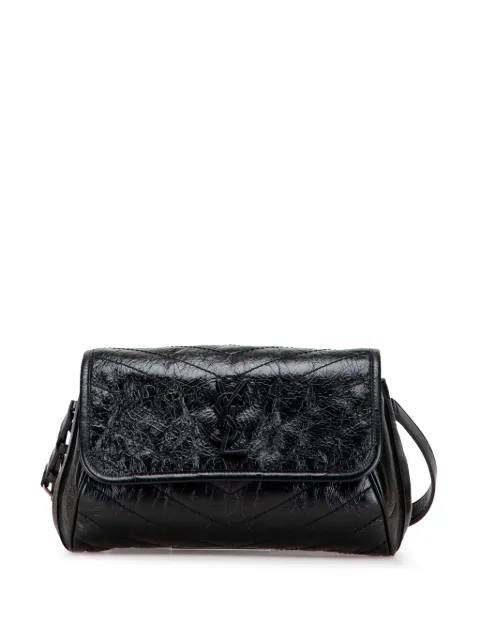 Saint Laurent Pre-Owned 2019 Crinkled Calfskin Monogram Niki belt bag