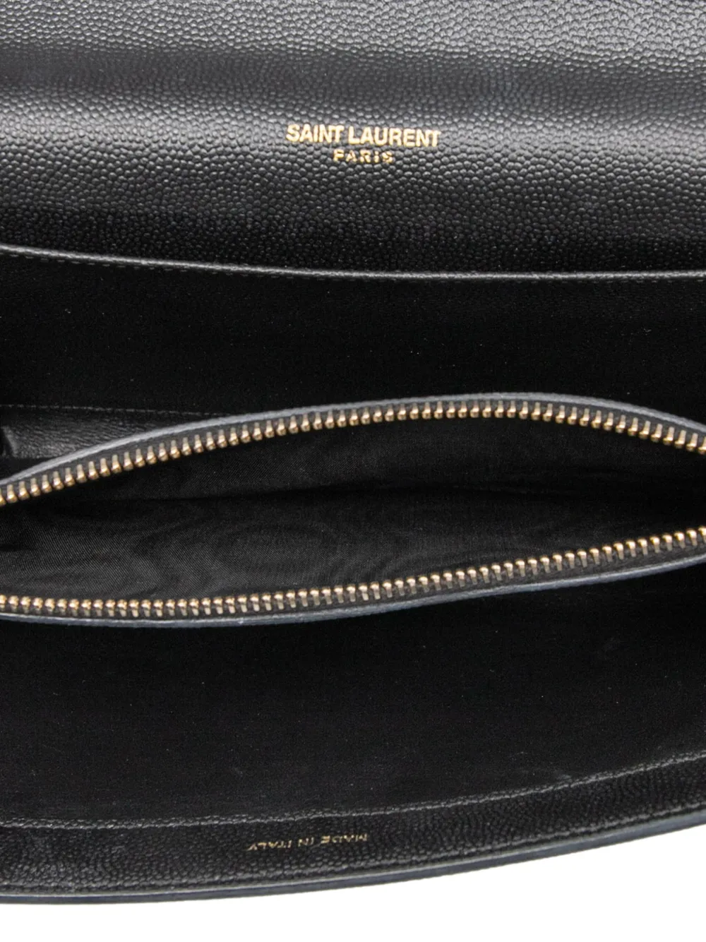 Pre-owned Saint Laurent 2020 Mini Grain De Poudre Uptown Crossbody Bag In Black