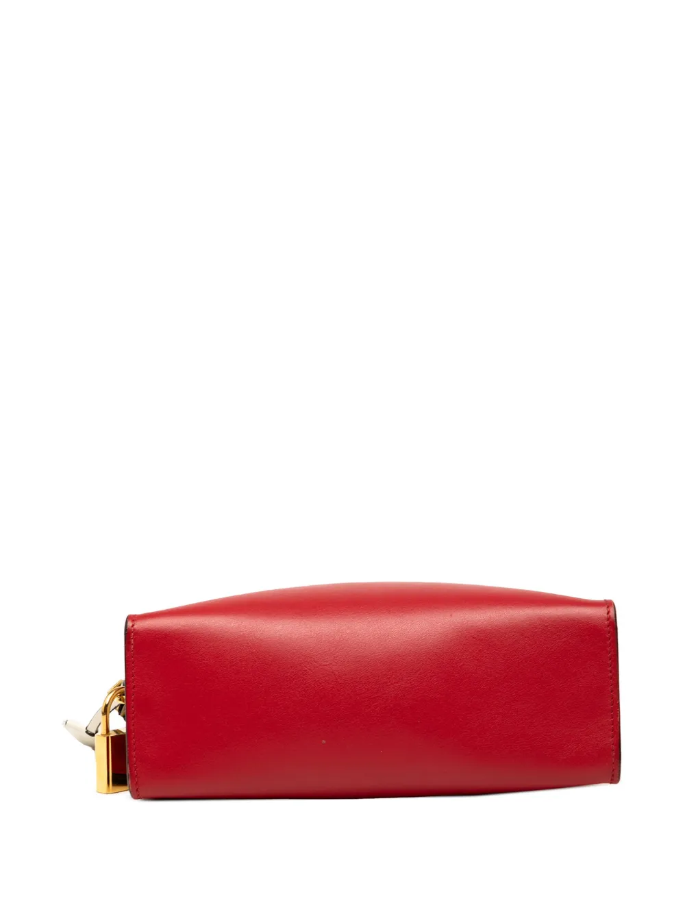 Pre-owned Prada 2013-2025 City Calf And Saffiano Lip Print Esplanade Crossbody Bag In Red