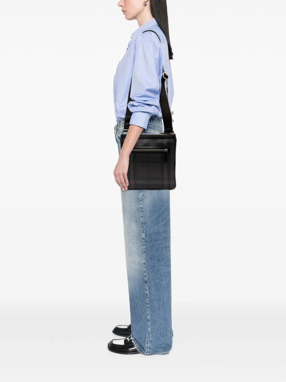 Burberry Pre-Owned sac à bandoulière Beckley en toile enduite à motif Smoke Check (2000-2017) | Pre-owned | Image 2