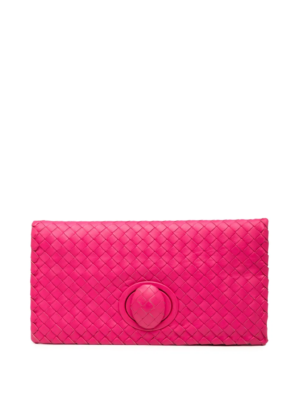 Bottega Veneta Pre-Owned 2012-2025 Nappa Intrecciato Turn Lock clutch Bottega Veneta Pre-Owned 2012-2025 Nappa Intrecciato Turn Lock clutch