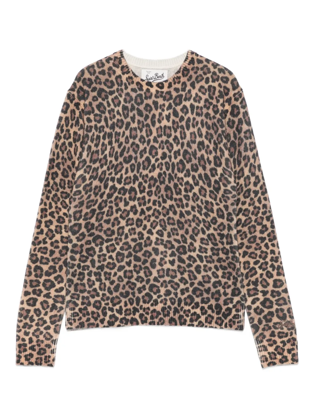 Mc2 Saint Barth New Queen Printed Sweater In Brown