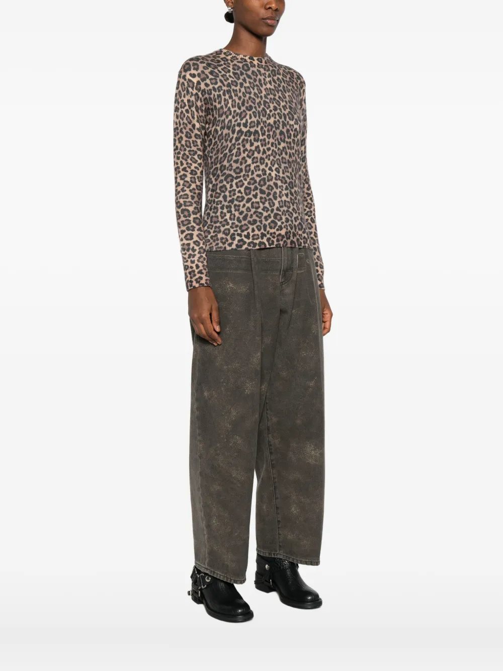 Mc2 Saint Barth New Queen Printed Sweater In Brown
