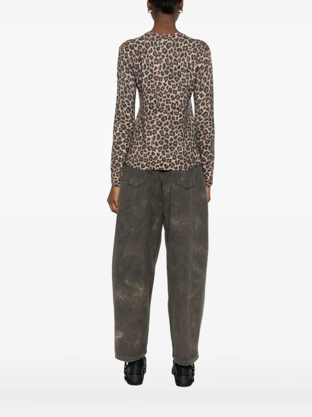 Mc2 Saint Barth New Queen Printed Sweater In Brown