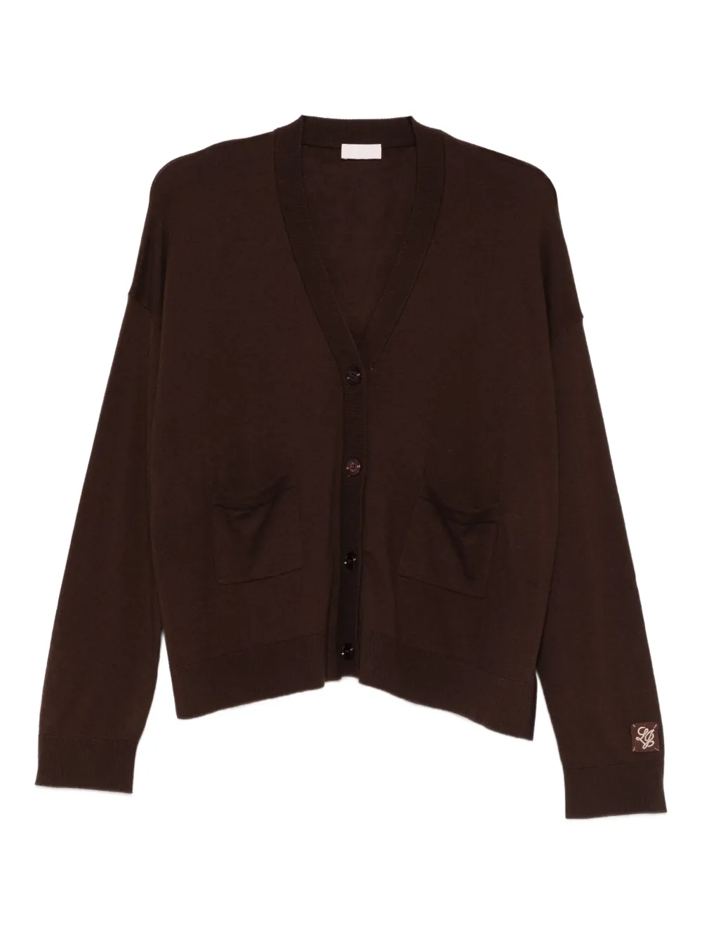 LIU JO patch-pockets cardigan | Brown | Image 1