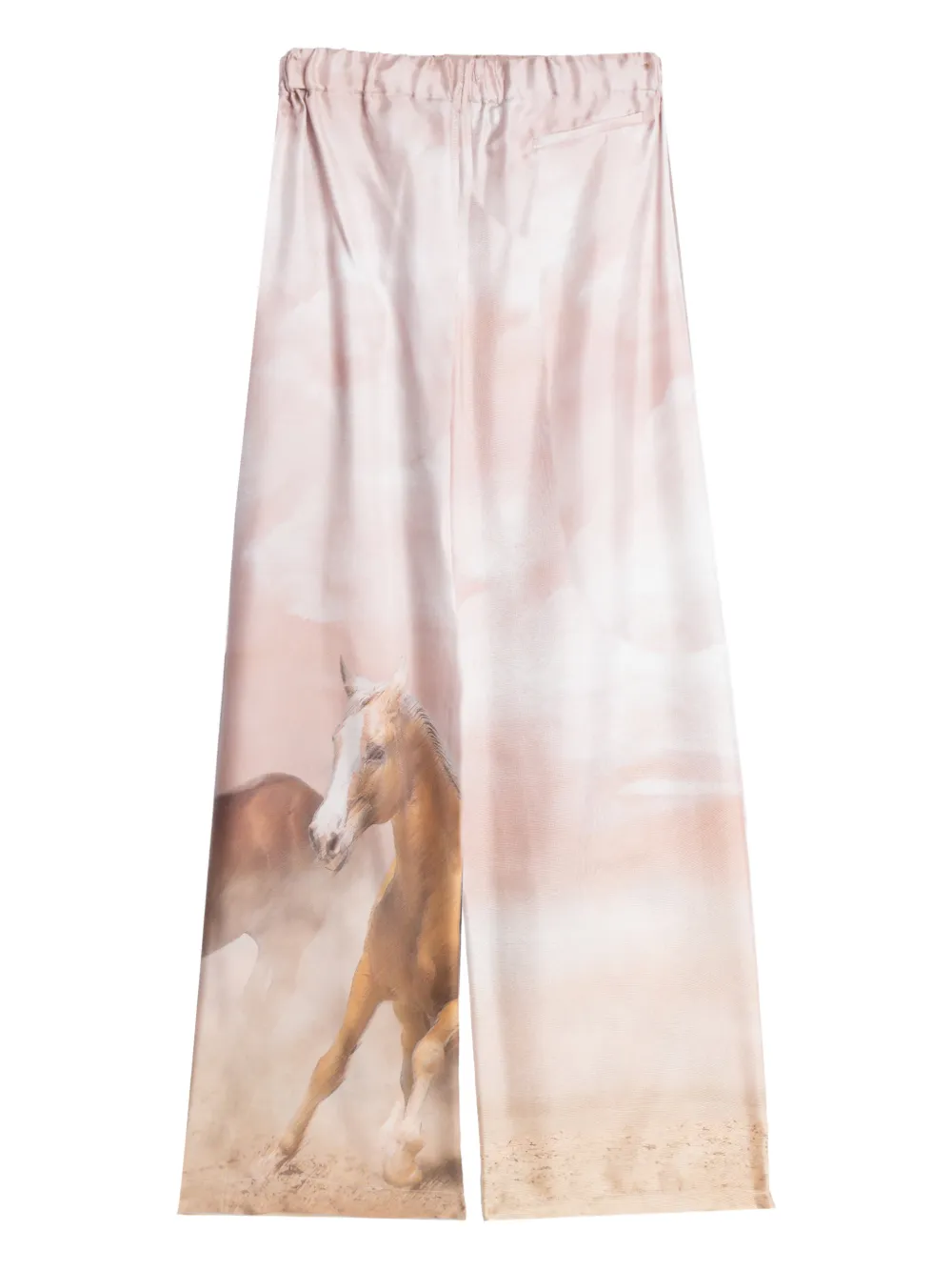 The Attico graphic trousers - Beige