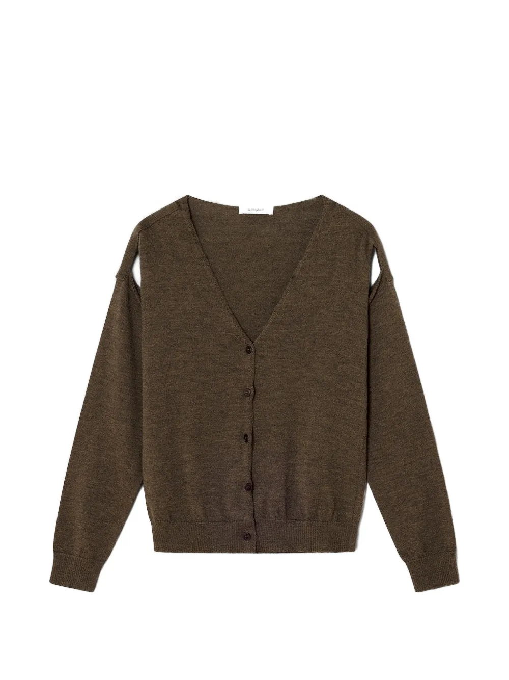 Gimaguas Coucou shoulder cutouts cardigan - Marrone