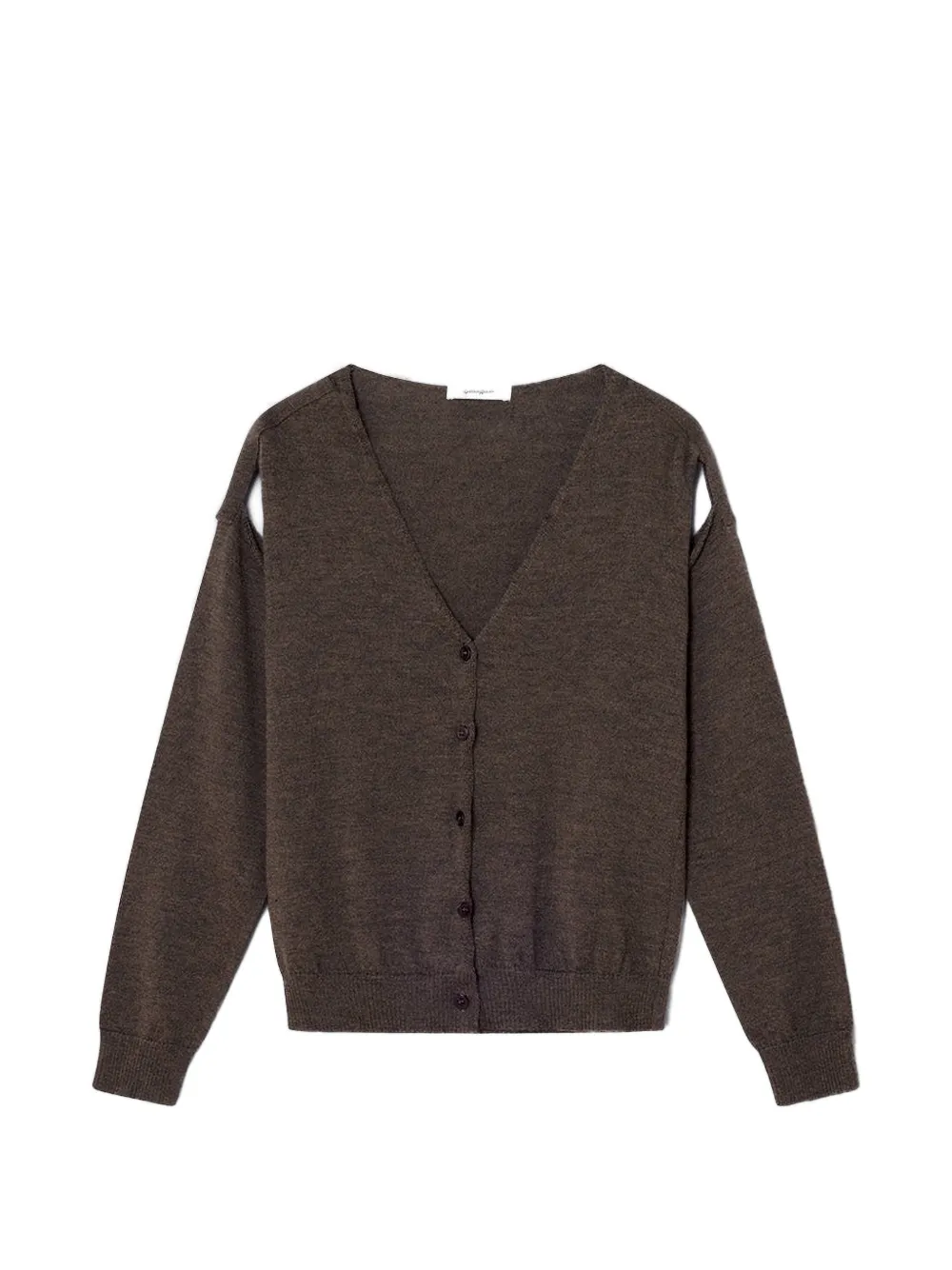 Gimaguas Coucou shoulder cutouts cardigan - Marrone