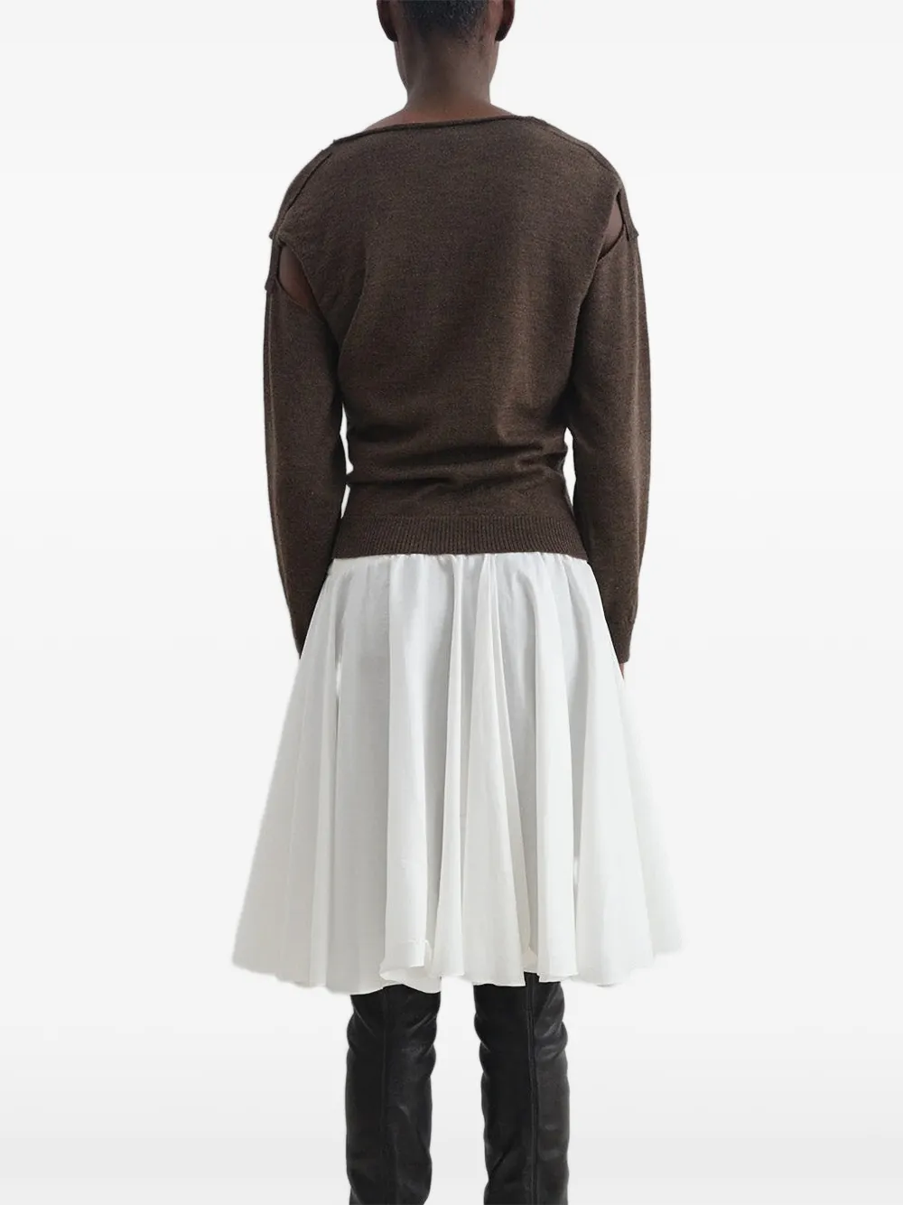  Gimaguas Coucou Shoulder Cutouts Cardigan - Brown 