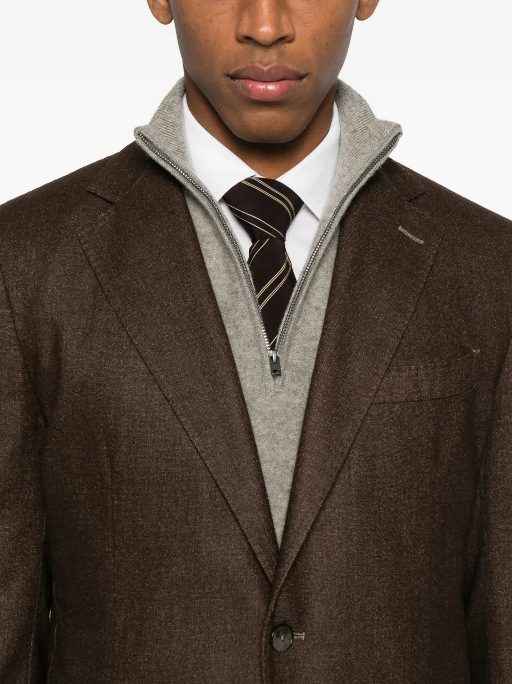 Santaniello Blazer met knopen Bruin