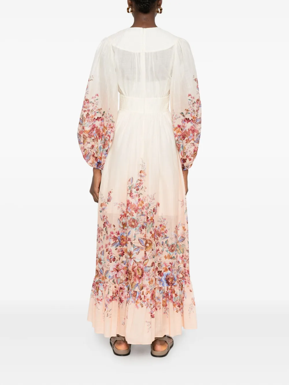 Zimmermann Awaken Plunge Maxi Dress Women In Multi