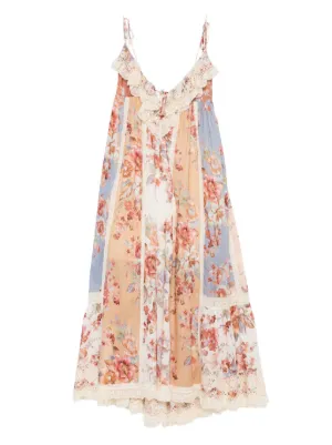 ZIMMERMANN Illuminate Halter Midi Dress | Pink | FARFETCH