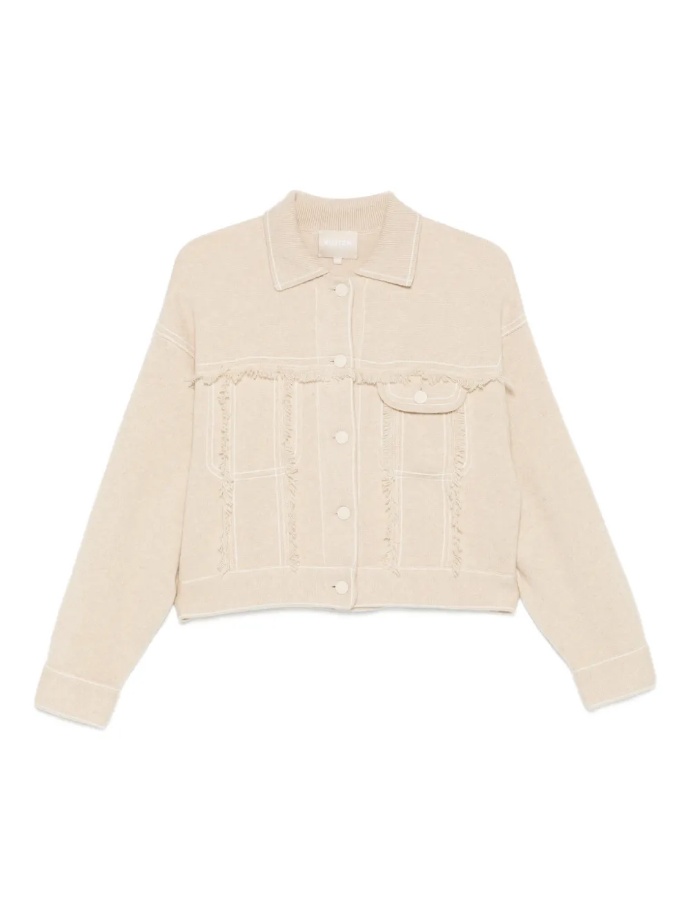 kujten Arya fringed buttoned jacket | Neutrals | Image 1