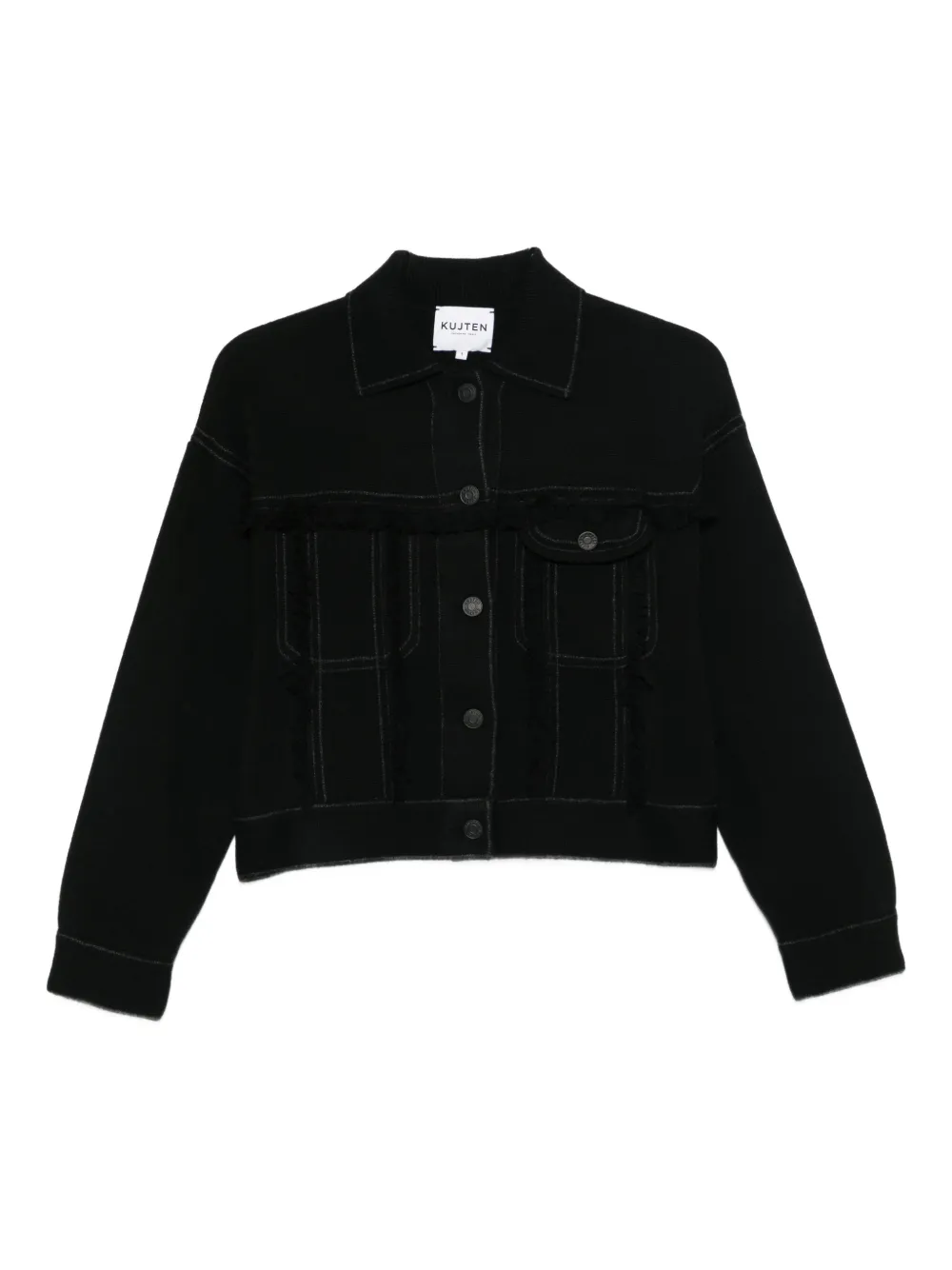 kujten Arya fringed jacket | Black | Image 1