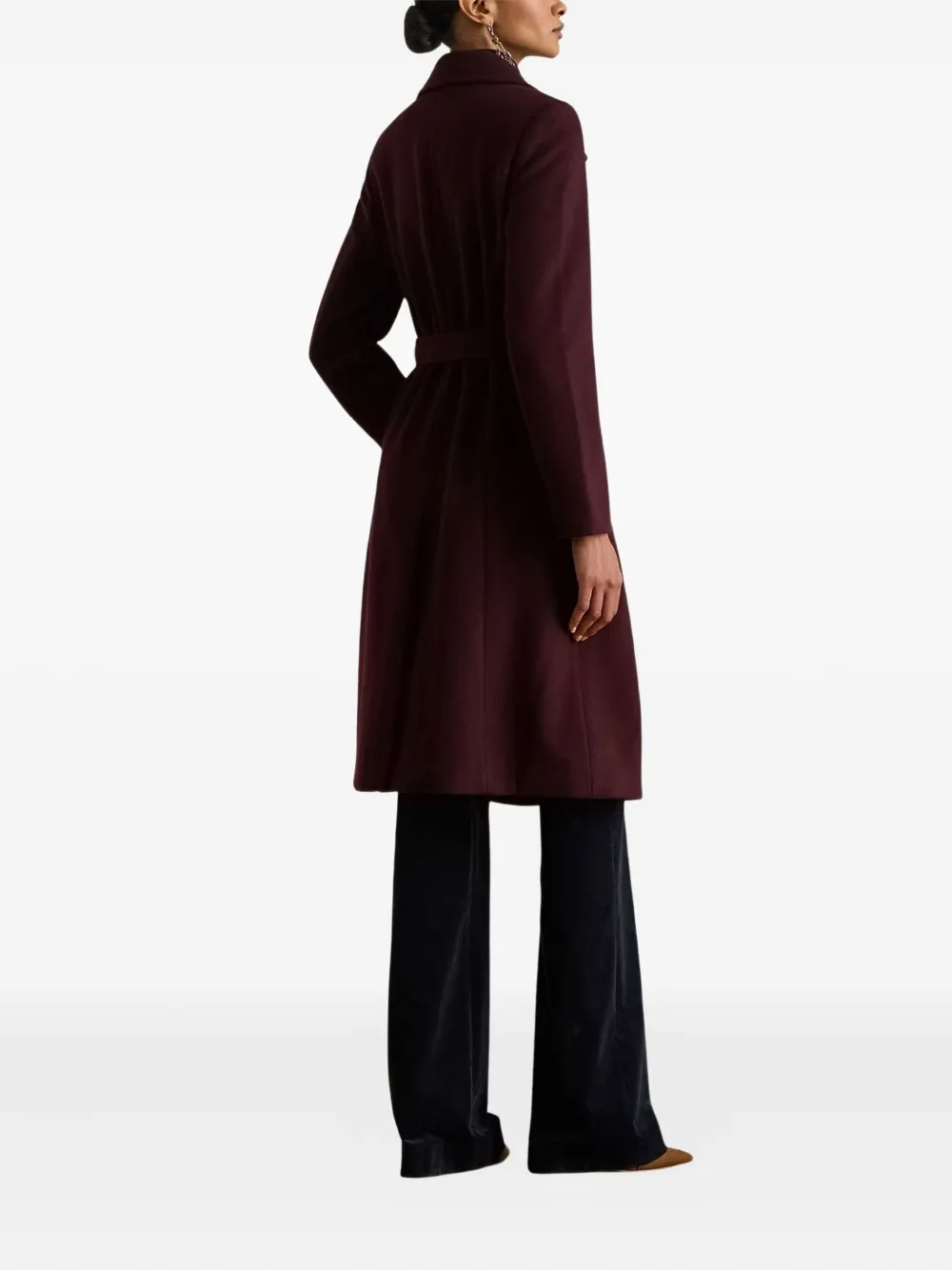 Ralph Lauren Wool Wrp 42 Lined Coat In Multi